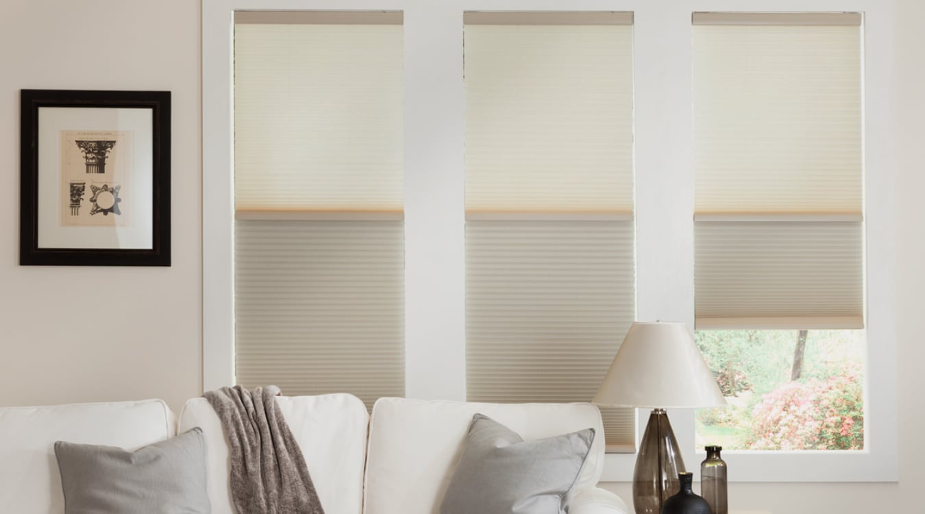 Cellular shades in a Salt Lake City living room